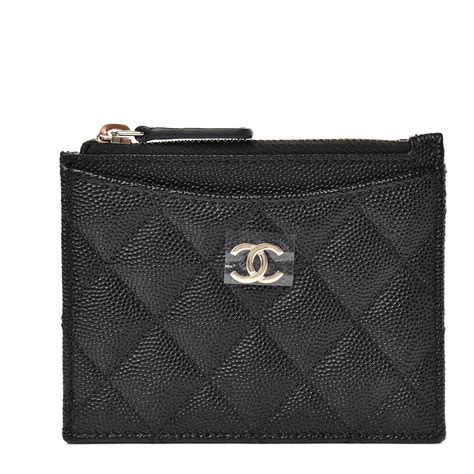 chanel 19 zip card holder|real chanel card holder.